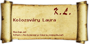 Kolozsváry Laura névjegykártya